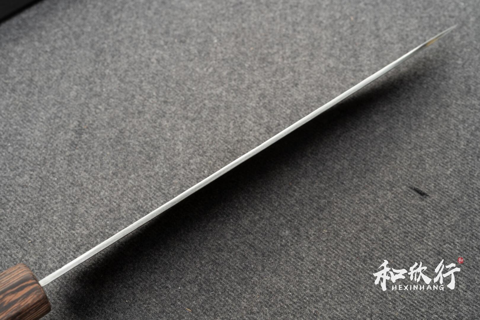 仙藏Senzo｜銀三鋼梨地和牛刀200mm 鐵刀木八角斜柄